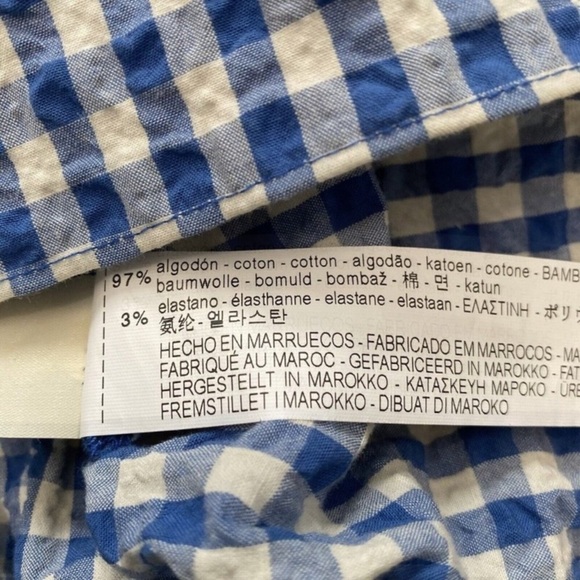 ZARA Gingham Ruffle Top - Picture 7 of 8